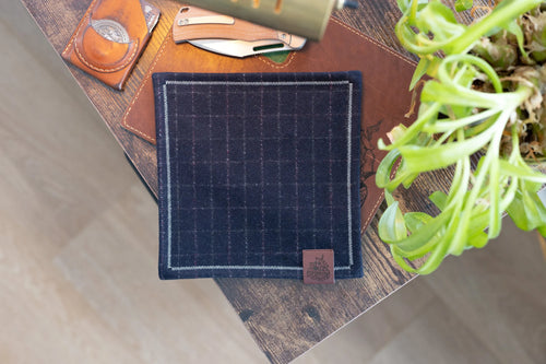 Black and Blueberry, Wool Hank EDC Handkerchief - Renegade Provisions Co.