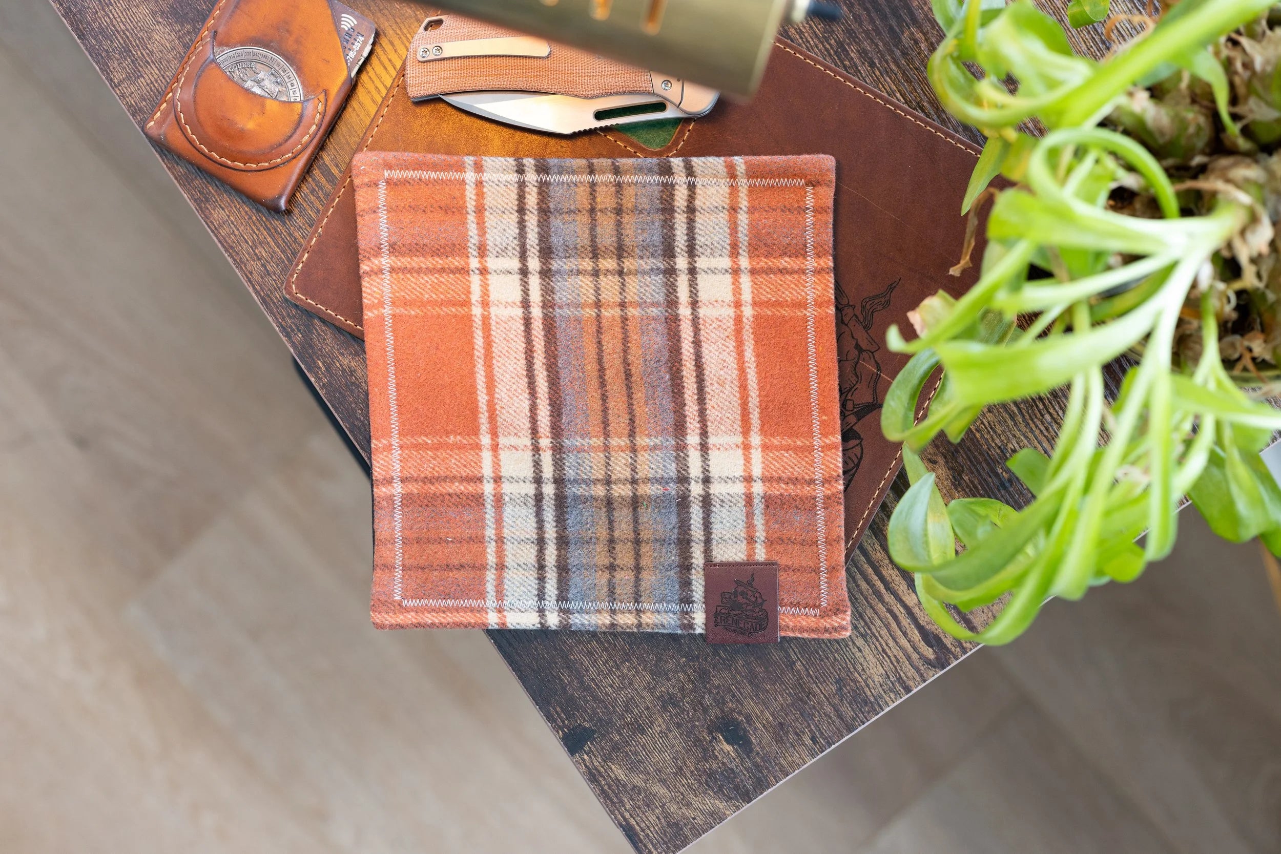 Pumpkin Spice Wool Hank EDC Handkerchief - Renegade Provisions Co.
