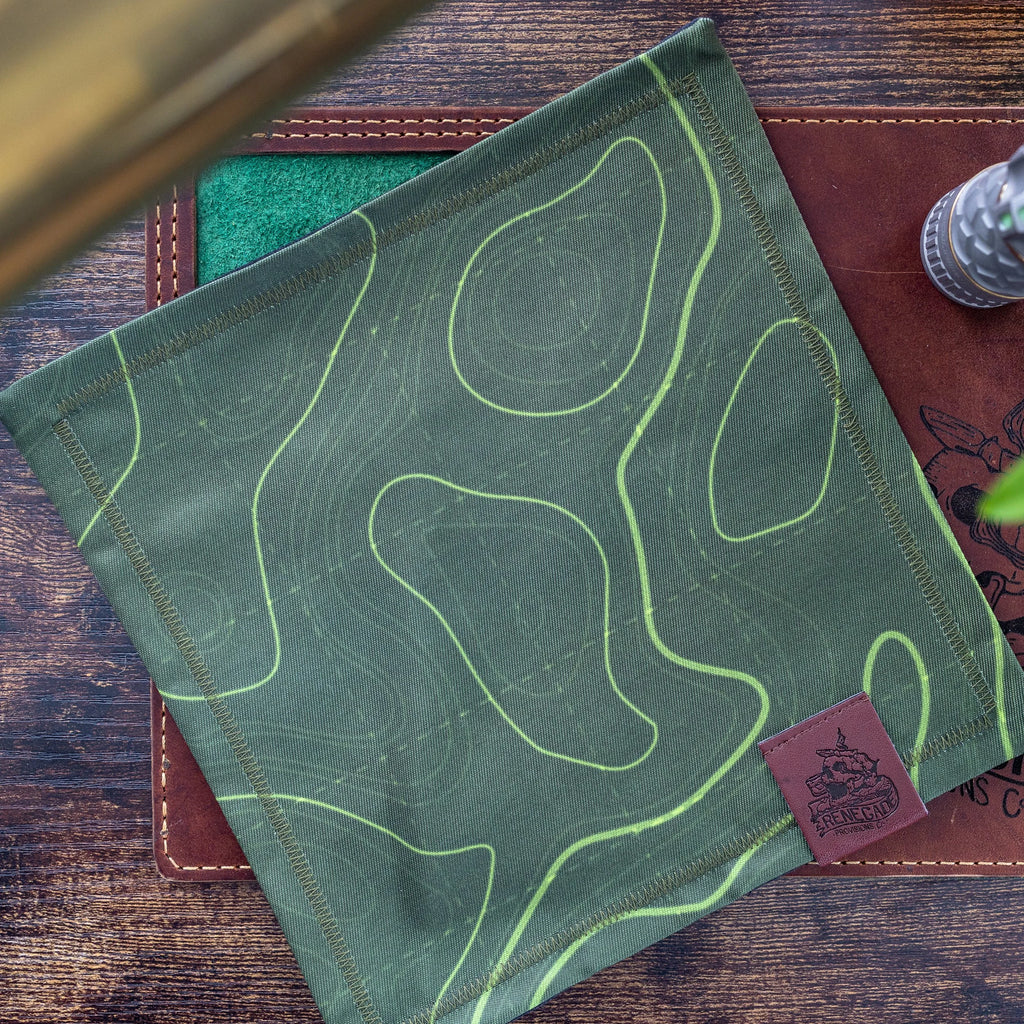 Topo Light Green EDC Handkerchief - Renegade Provisions Co.