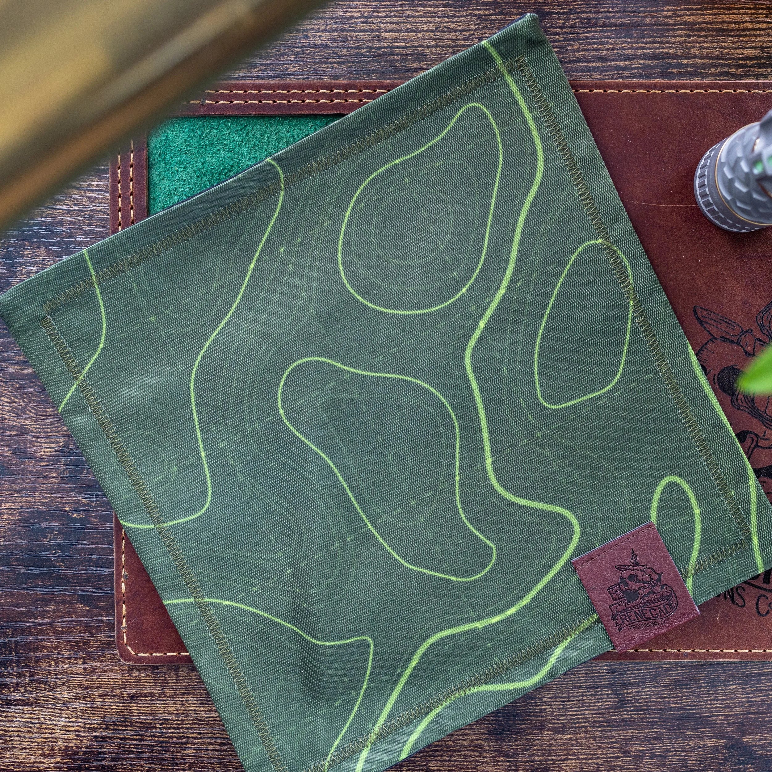 Topo Light Green EDC Handkerchief - Renegade Provisions Co.